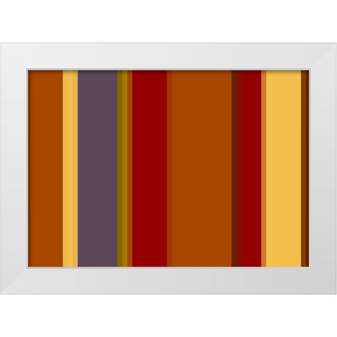 Warm Stripes II White Modern Wood Framed Art Print by Grayscale