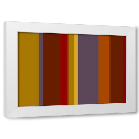 Warm Stripes III White Modern Wood Framed Art Print by Grayscale