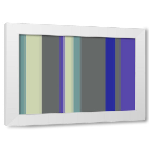 Cool Stripes I White Modern Wood Framed Art Print by Grayscale