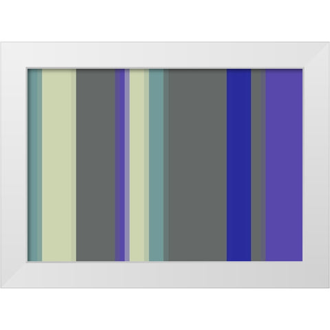 Cool Stripes I White Modern Wood Framed Art Print by Grayscale