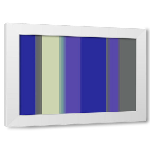 Cool Stripes II White Modern Wood Framed Art Print by Grayscale
