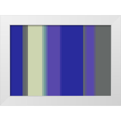 Cool Stripes II White Modern Wood Framed Art Print by Grayscale