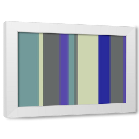 Cool Stripes III White Modern Wood Framed Art Print by Grayscale
