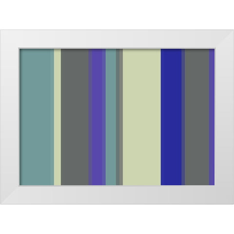 Cool Stripes III White Modern Wood Framed Art Print by Grayscale