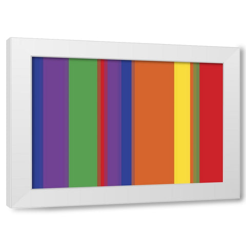 Bright Stripes IV White Modern Wood Framed Art Print by Grayscale
