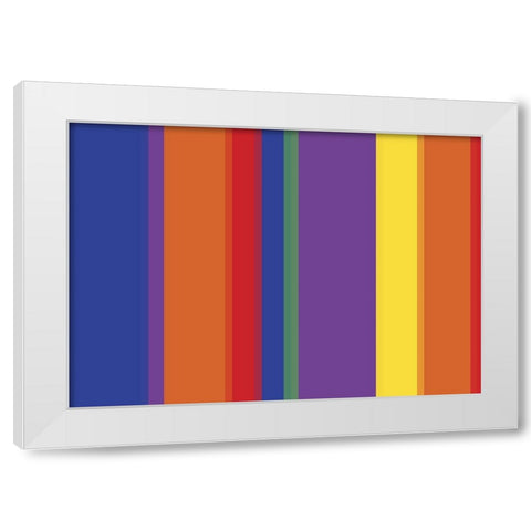 Bright Stripes VI White Modern Wood Framed Art Print by Grayscale