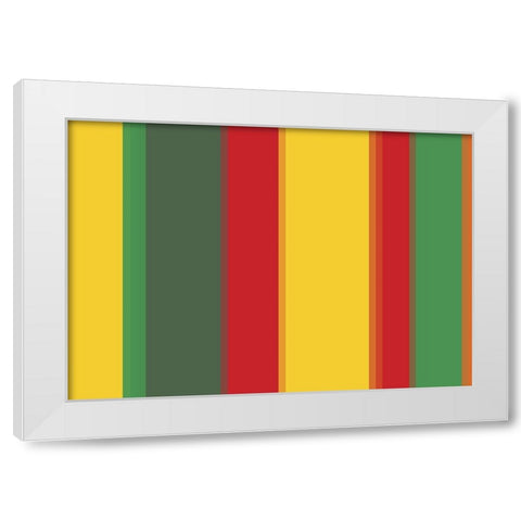 Warm Stripes VIII White Modern Wood Framed Art Print by Grayscale