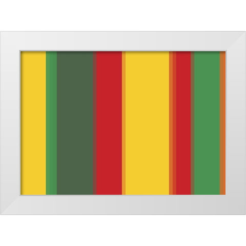 Warm Stripes VIII White Modern Wood Framed Art Print by Grayscale