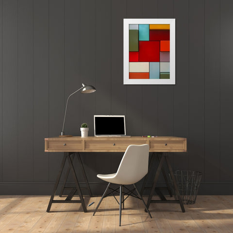 Block Wall I White Modern Wood Framed Art Print by Grayscale