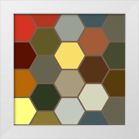 Bright Hive I White Modern Wood Framed Art Print by Grayscale