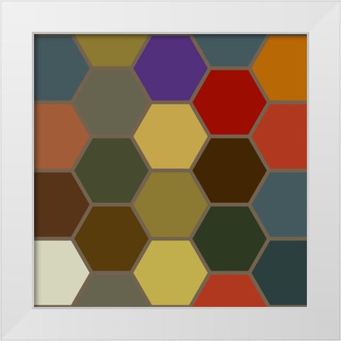 Bright Hive II White Modern Wood Framed Art Print by Grayscale