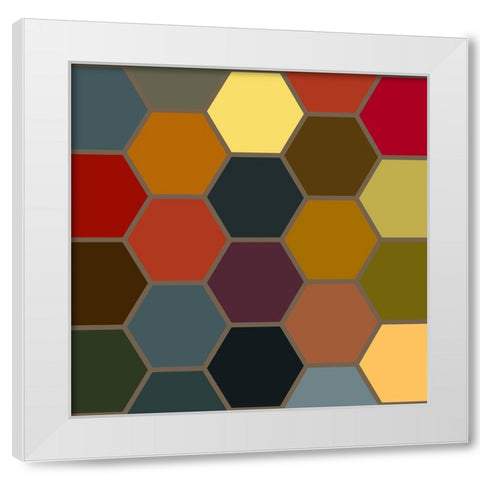 Bright Hive III White Modern Wood Framed Art Print by Grayscale