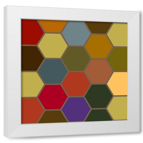 Bright Hive VI White Modern Wood Framed Art Print by Grayscale