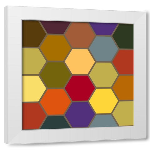 Bright Hive VIII White Modern Wood Framed Art Print by Grayscale