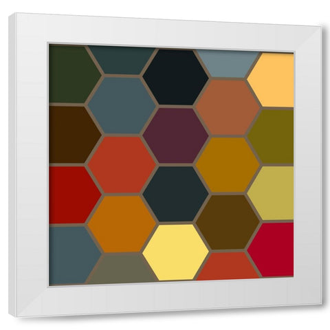 Bright Hive IX White Modern Wood Framed Art Print by Grayscale