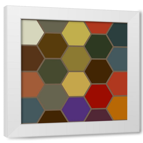 Bright Hive X White Modern Wood Framed Art Print by Grayscale