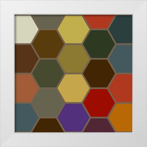 Bright Hive X White Modern Wood Framed Art Print by Grayscale