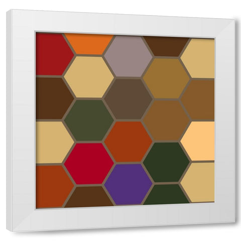 Bright Hive XI White Modern Wood Framed Art Print by Grayscale