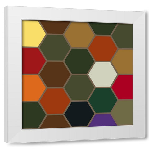Bright Hive XII White Modern Wood Framed Art Print by Grayscale