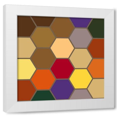 Bright Hive XIII White Modern Wood Framed Art Print by Grayscale
