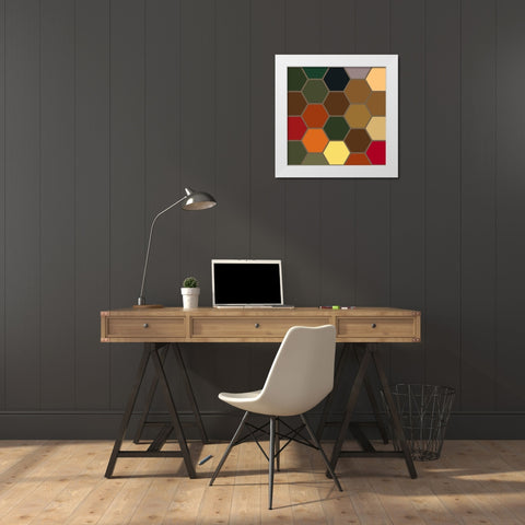 Bright Hive XIV White Modern Wood Framed Art Print by Grayscale