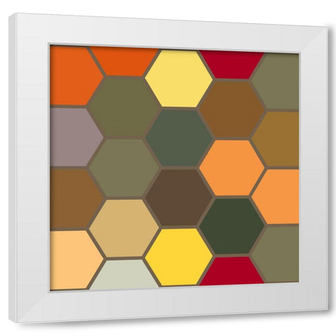 Bright Hive XVI White Modern Wood Framed Art Print by Grayscale