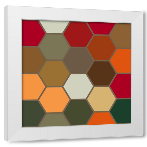 Bright Hive XVII White Modern Wood Framed Art Print by Grayscale