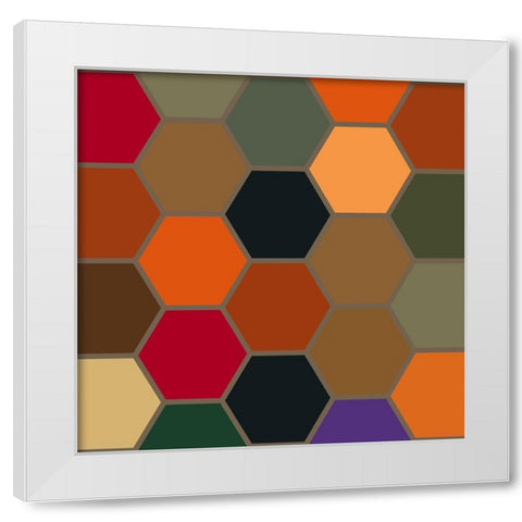 Bright Hive XVIII White Modern Wood Framed Art Print by Grayscale