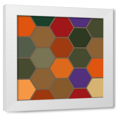 Bright Hive XIX White Modern Wood Framed Art Print by Grayscale