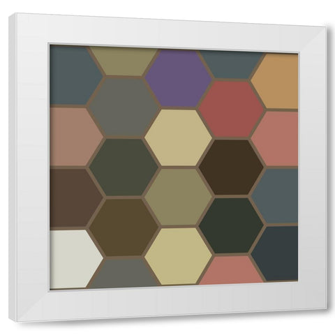 Soft Hive II White Modern Wood Framed Art Print by Grayscale