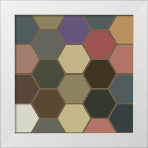 Soft Hive II White Modern Wood Framed Art Print by Grayscale