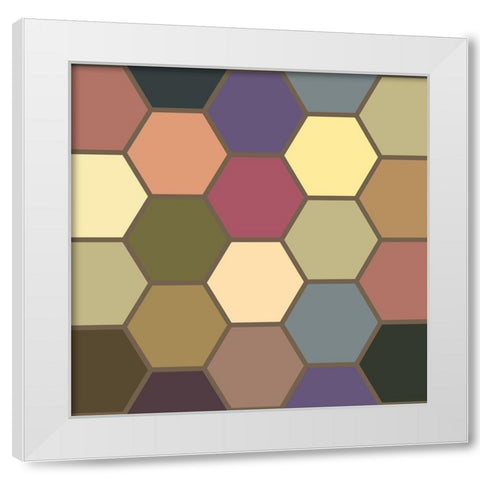 Soft Hive IV White Modern Wood Framed Art Print by Grayscale