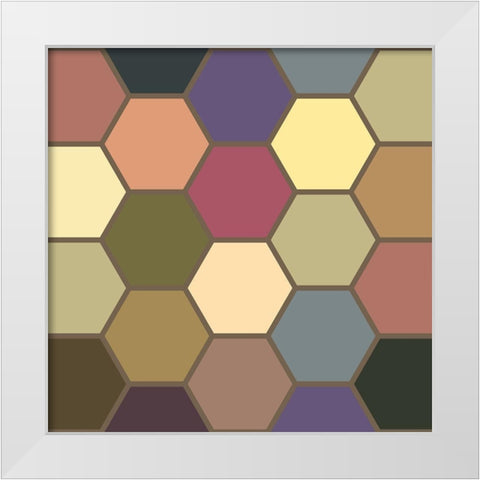 Soft Hive IV White Modern Wood Framed Art Print by Grayscale