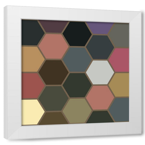 Soft Hive V White Modern Wood Framed Art Print by Grayscale