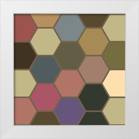 Soft Hive VI White Modern Wood Framed Art Print by Grayscale