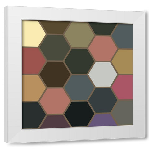 Soft Hive VII White Modern Wood Framed Art Print by Grayscale