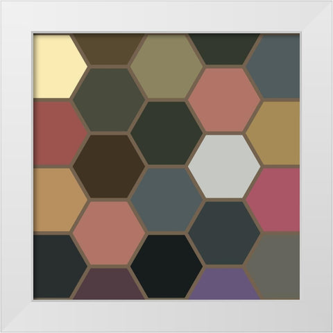 Soft Hive VII White Modern Wood Framed Art Print by Grayscale