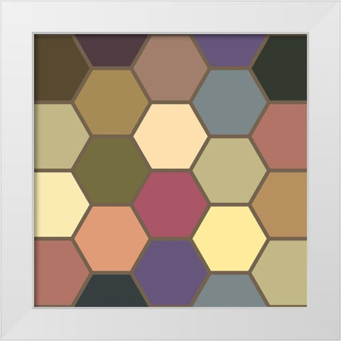Soft Hive VIII White Modern Wood Framed Art Print by Grayscale