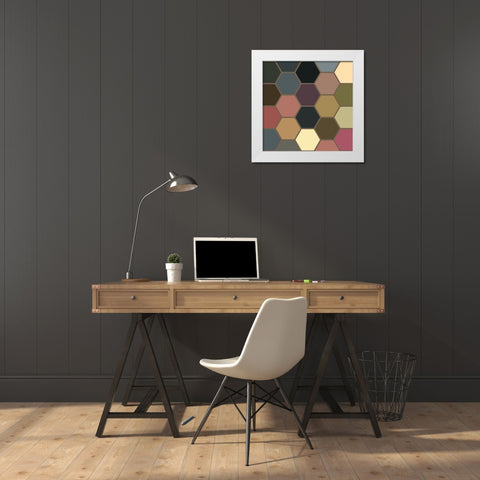 Soft Hive IX White Modern Wood Framed Art Print by Grayscale