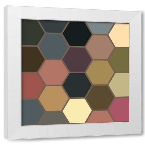 Soft Hive IX White Modern Wood Framed Art Print by Grayscale