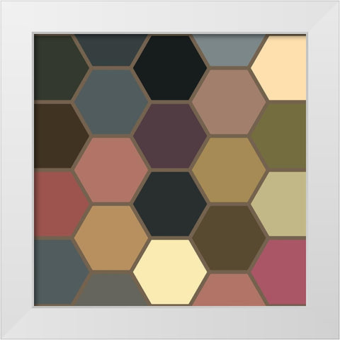 Soft Hive IX White Modern Wood Framed Art Print by Grayscale