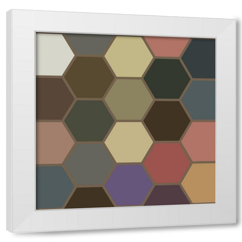 Soft Hive X White Modern Wood Framed Art Print by Grayscale