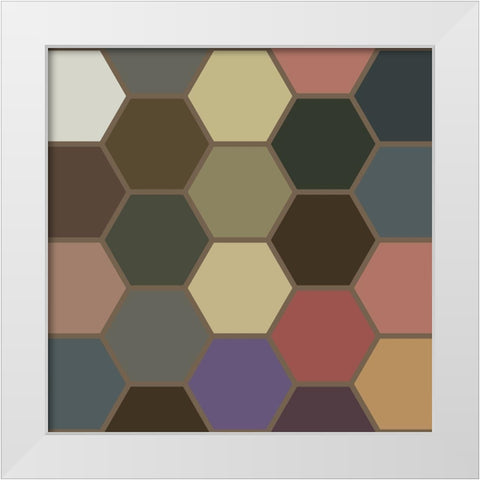 Soft Hive X White Modern Wood Framed Art Print by Grayscale