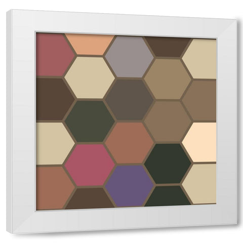 Soft Hive XI White Modern Wood Framed Art Print by Grayscale