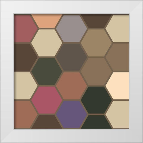Soft Hive XI White Modern Wood Framed Art Print by Grayscale