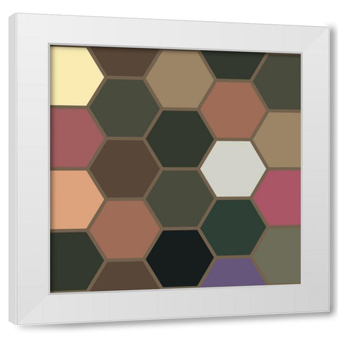 Soft Hive XII White Modern Wood Framed Art Print by Grayscale