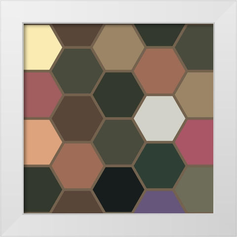 Soft Hive XII White Modern Wood Framed Art Print by Grayscale