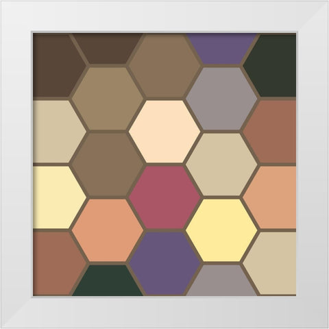 Soft Hive XIII White Modern Wood Framed Art Print by Grayscale