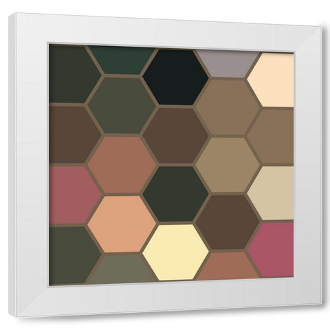 Soft Hive XIV White Modern Wood Framed Art Print by Grayscale