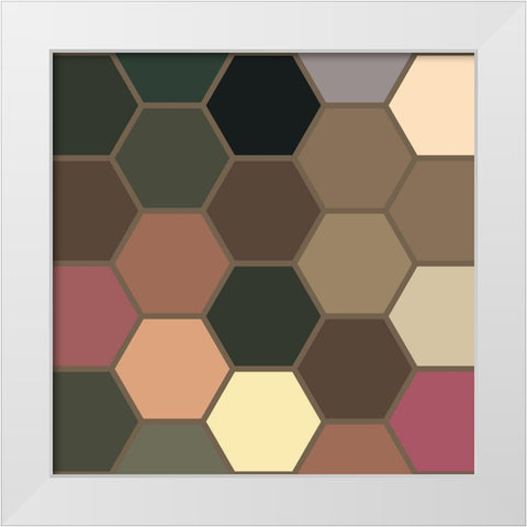 Soft Hive XIV White Modern Wood Framed Art Print by Grayscale